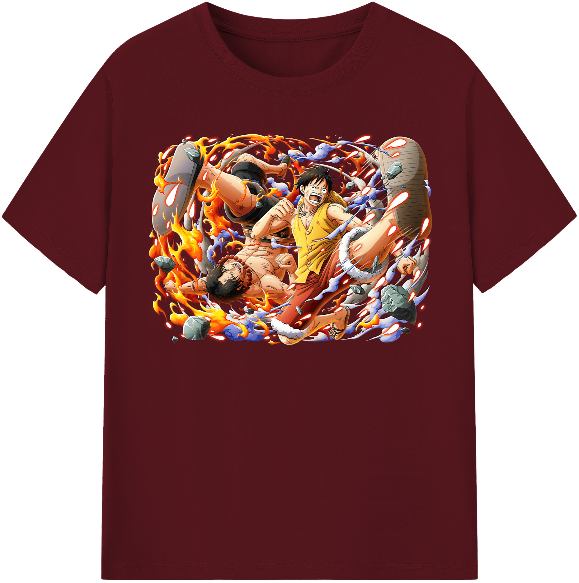 ワンピース モンキー・D・ルフィ ONE PIECE Monkey D. Luffy 綿100％半袖Tシャツ（フロントプリント）